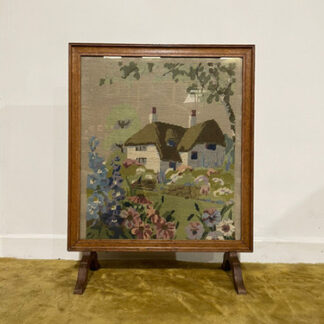 Oak Framed Tapestry Fire Screen