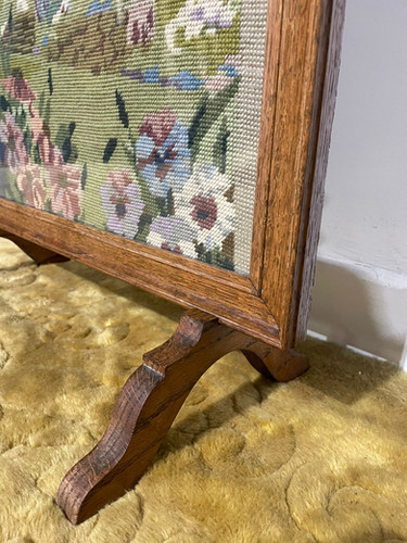 Oak Framed Tapestry Fire Screen