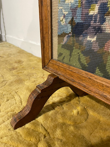 Oak Framed Tapestry Fire Screen