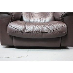 Pair of De Sede DS-101 leather lounge chairs
