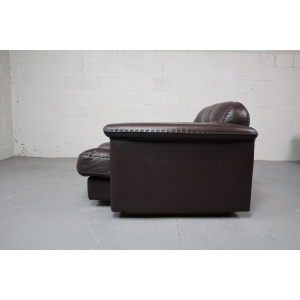 Pair of De Sede DS-101 leather lounge chairs