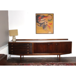Rosewood & Teak Long Hamilton Sideboard by Robert Heritage for Archie Shine