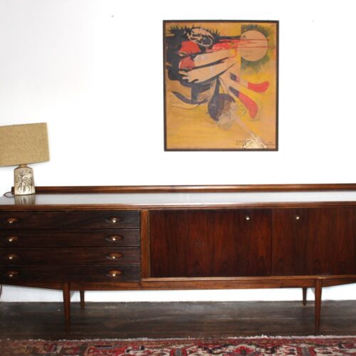 Rosewood & Teak Long Hamilton Sideboard by Robert Heritage for Archie Shine