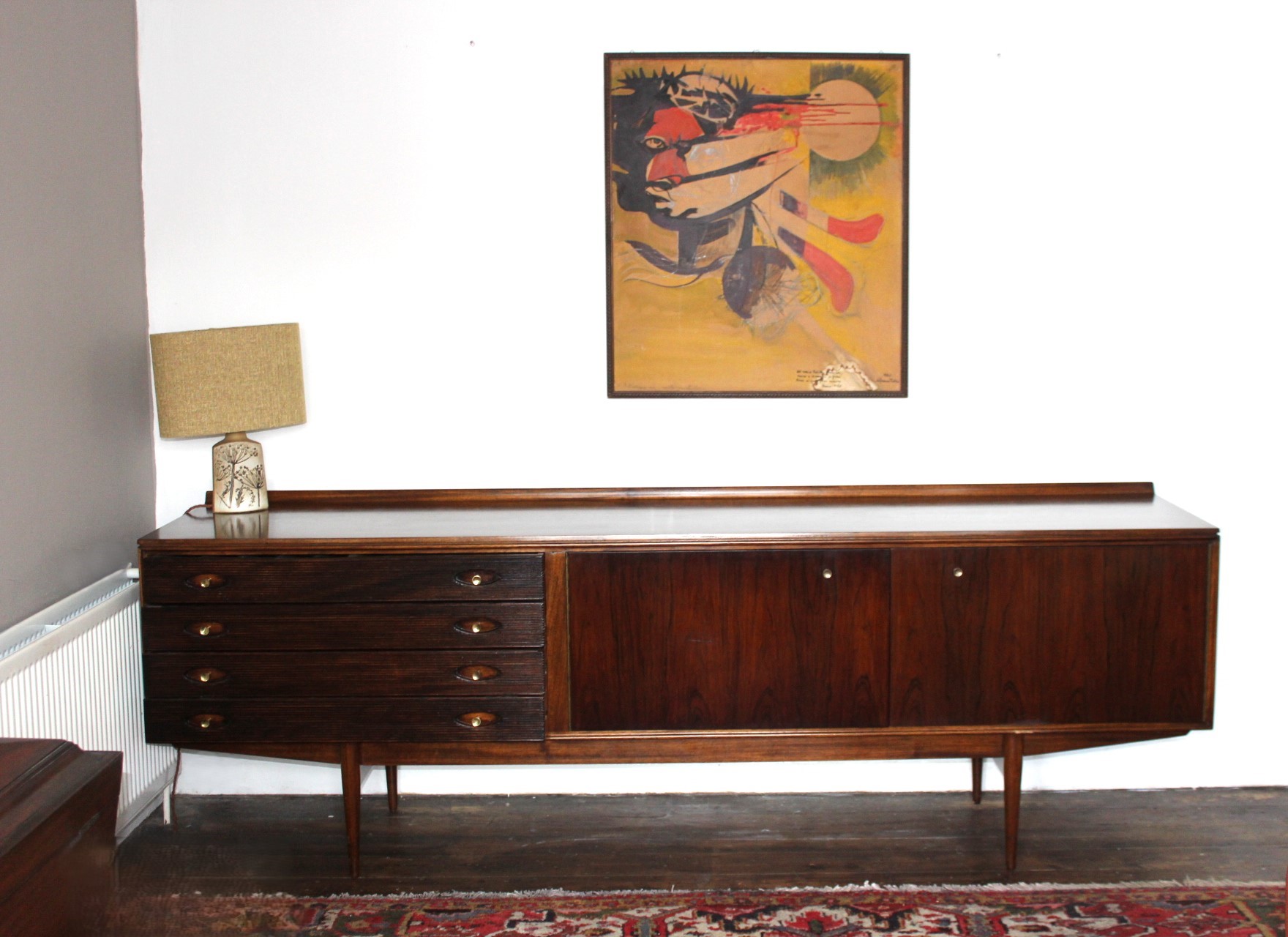 Rosewood & Teak Long Hamilton Sideboard by Robert Heritage for Archie Shine