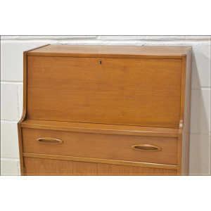 Vintage bureau writing desk teak Jentique danish design mid century