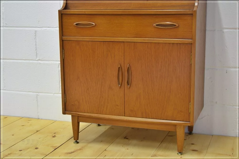 Vintage bureau writing desk teak Jentique danish design mid century