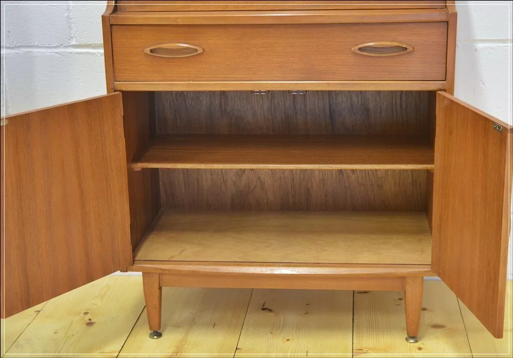 Vintage bureau writing desk teak Jentique danish design mid century