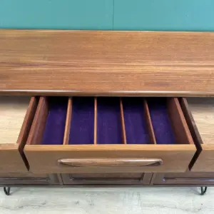 Mid Century Teak G Plan Sideboard On Hairpin Legs