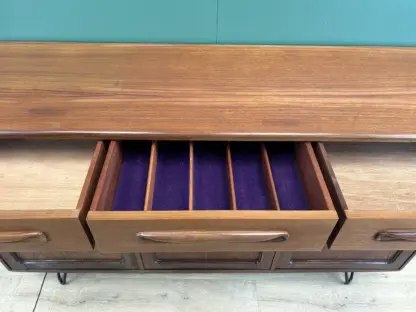 Mid Century Teak G Plan Sideboard On Hairpin Legs - Image 8