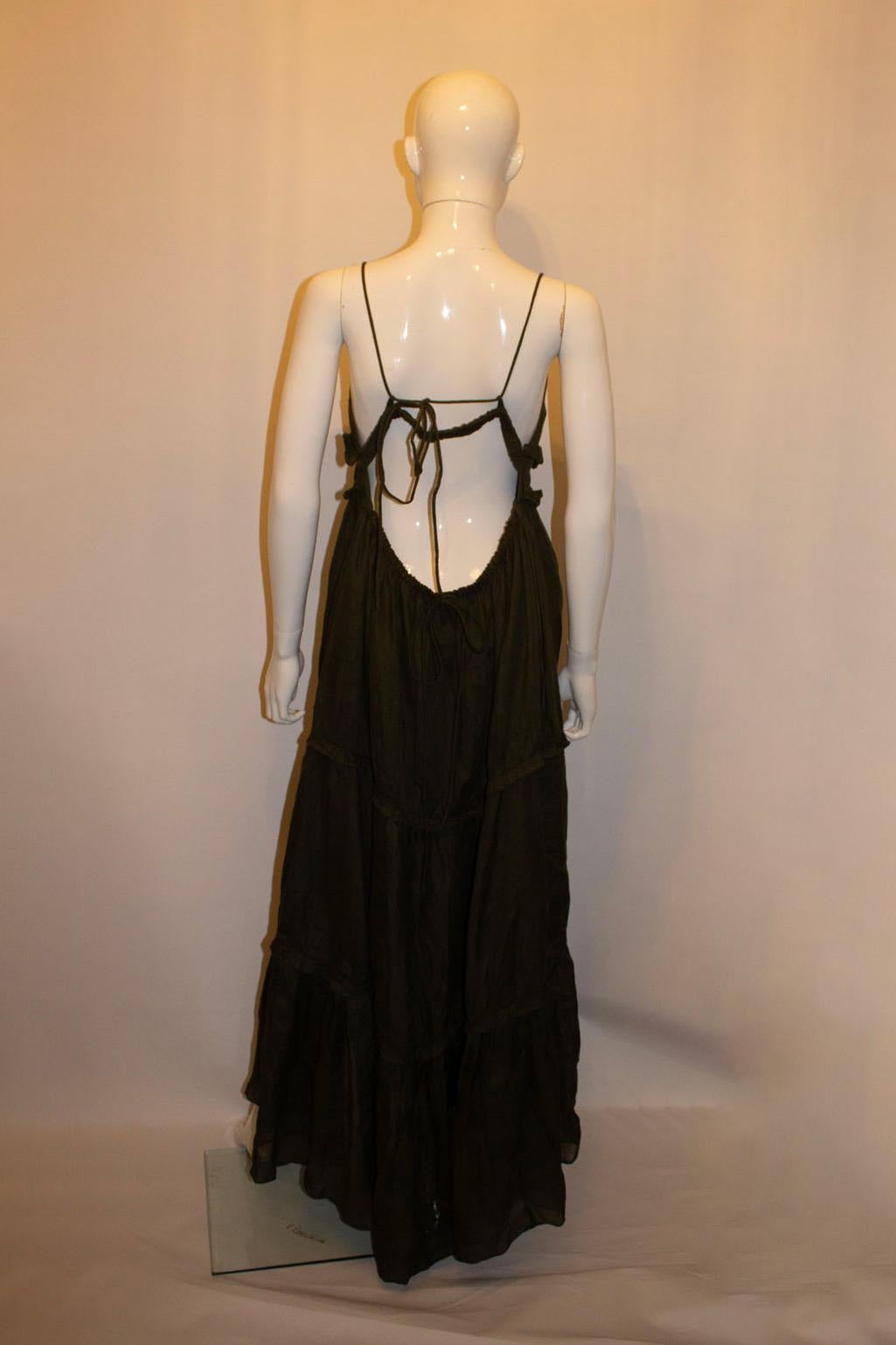 Sage Green Linen Gown by Joslin ( Australia)