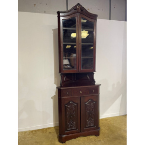 Tall Late 19th Century Corner Cupboard