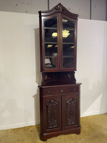 Tall Late 19th Century Corner Cupboard