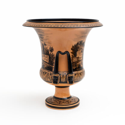 Giustiniani Manufacture Mid-19th Century Earthenware Crater Vase, Naples - Image 3