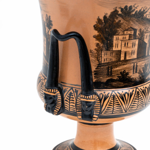 Giustiniani Manufacture Mid-19th Century Earthenware Crater Vase, Naples