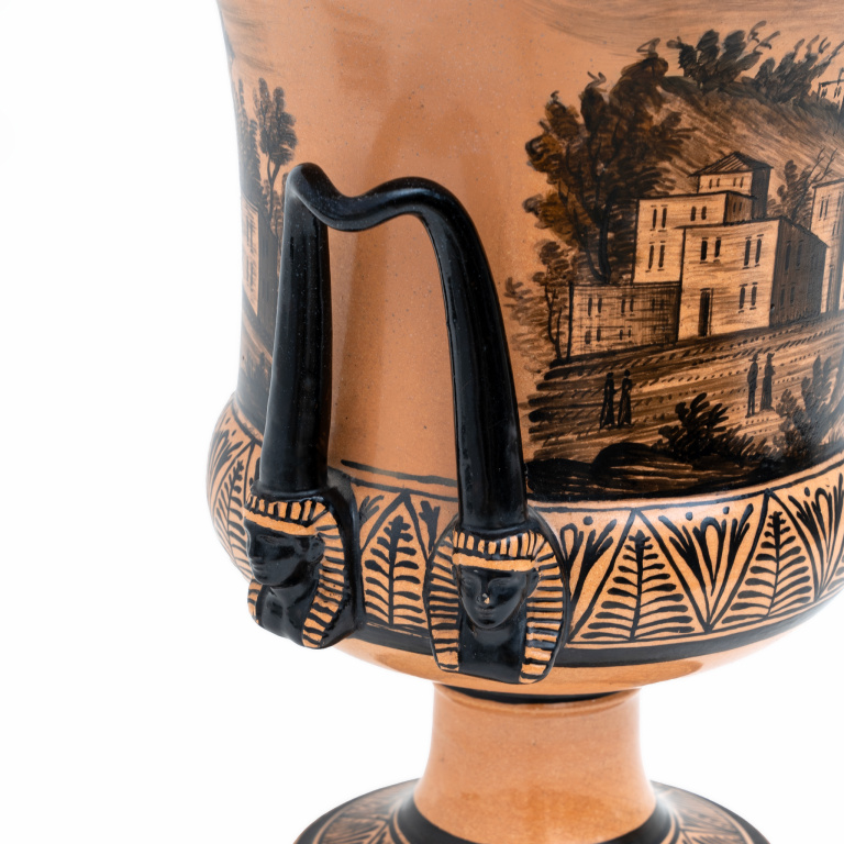Giustiniani Manufacture Mid-19th Century Earthenware Crater Vase, Naples - Image 4