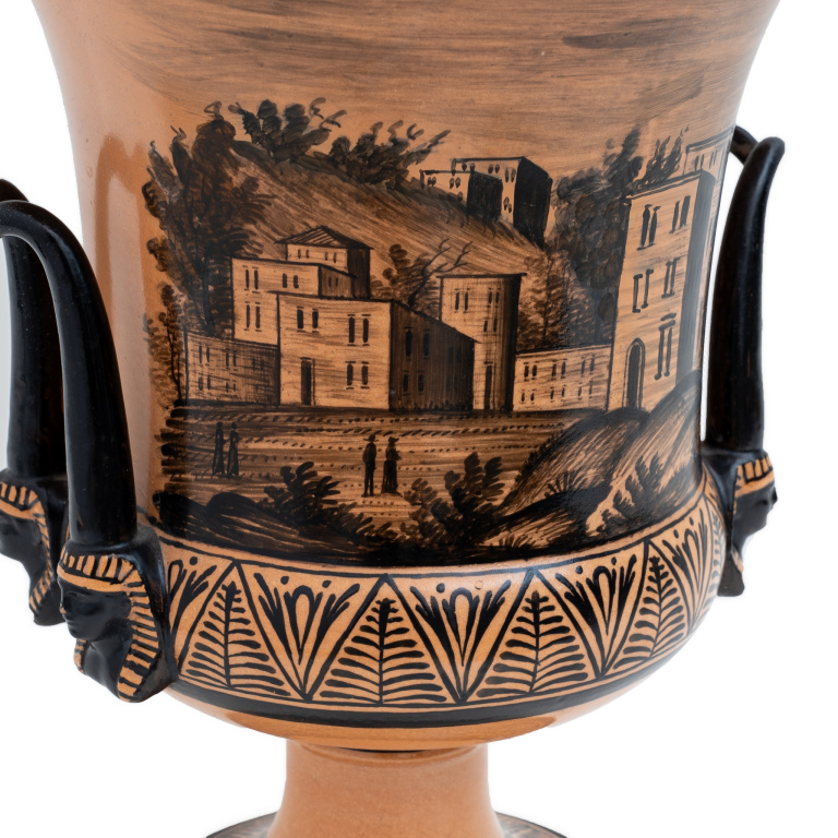 Giustiniani Manufacture Mid-19th Century Earthenware Crater Vase, Naples - Image 5