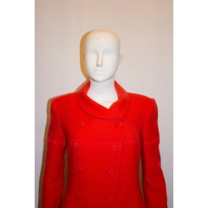 Vintage Bruce Oldfield Red Boucle Coat Dress