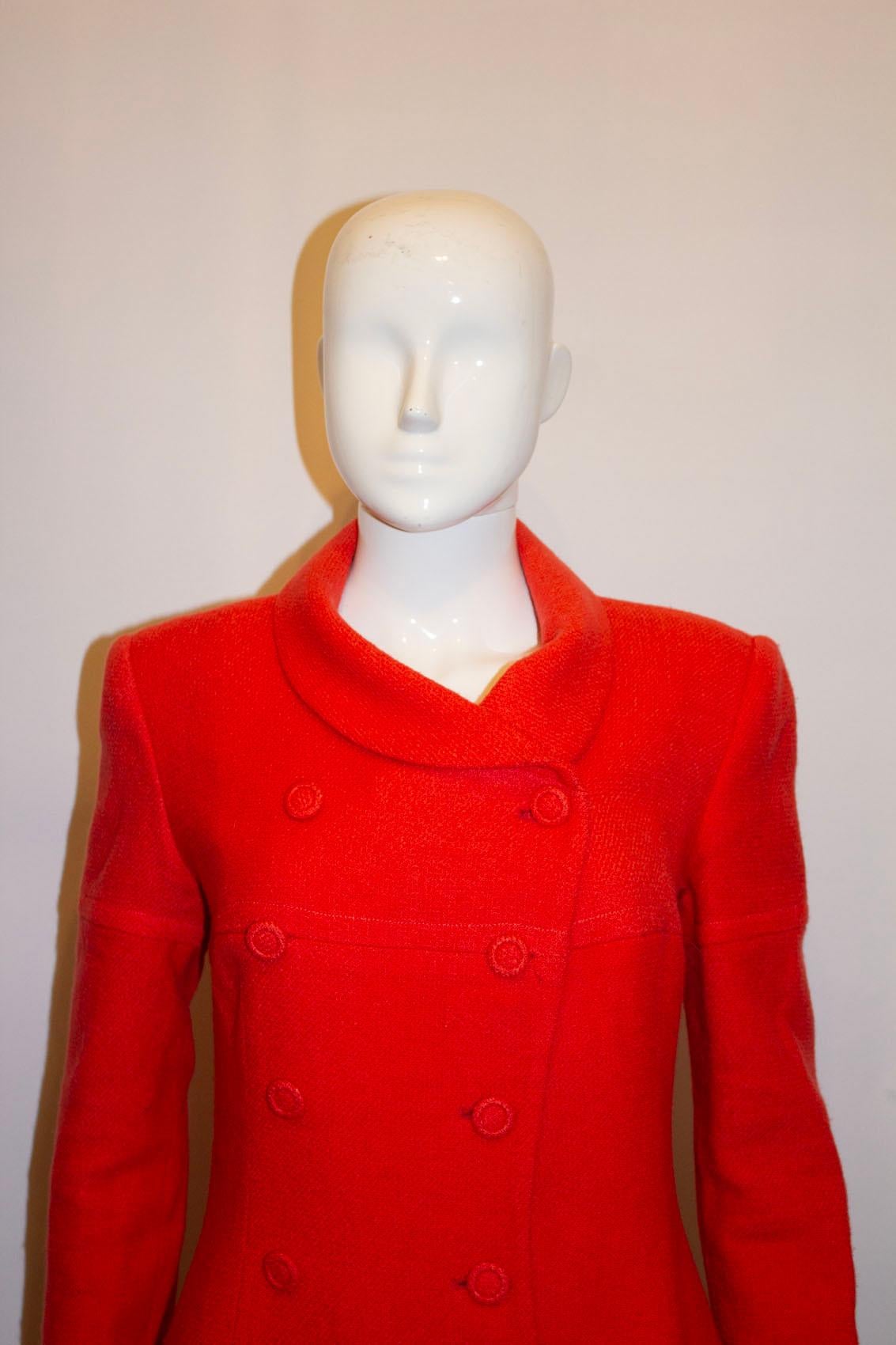 Vintage Bruce Oldfield Red Boucle Coat Dress