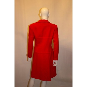Vintage Bruce Oldfield Red Boucle Coat Dress