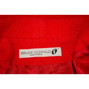 Vintage Bruce Oldfield Red Boucle Coat Dress