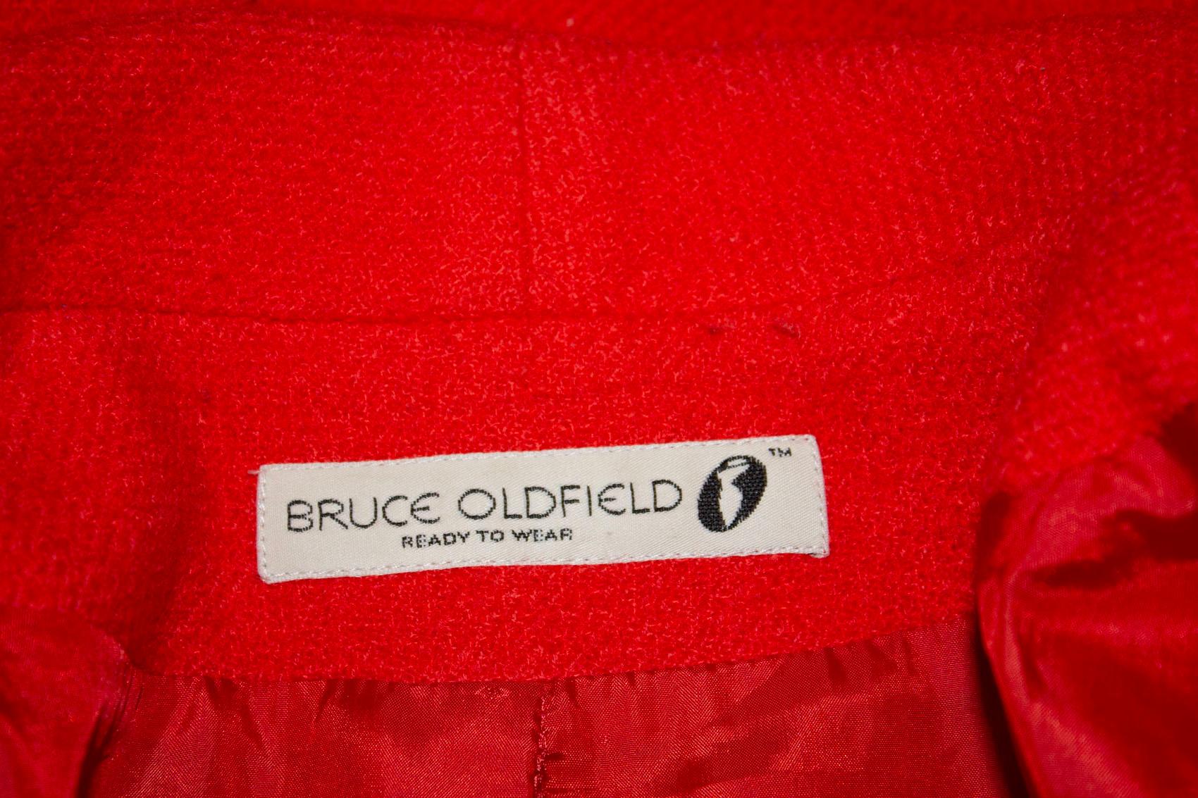 Vintage Bruce Oldfield Red Boucle Coat Dress