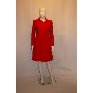 Vintage Bruce Oldfield Red Boucle Coat Dress