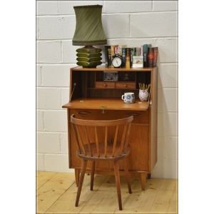 vintage bureau writing desk teak Jentique danish design mid century DELIVERY