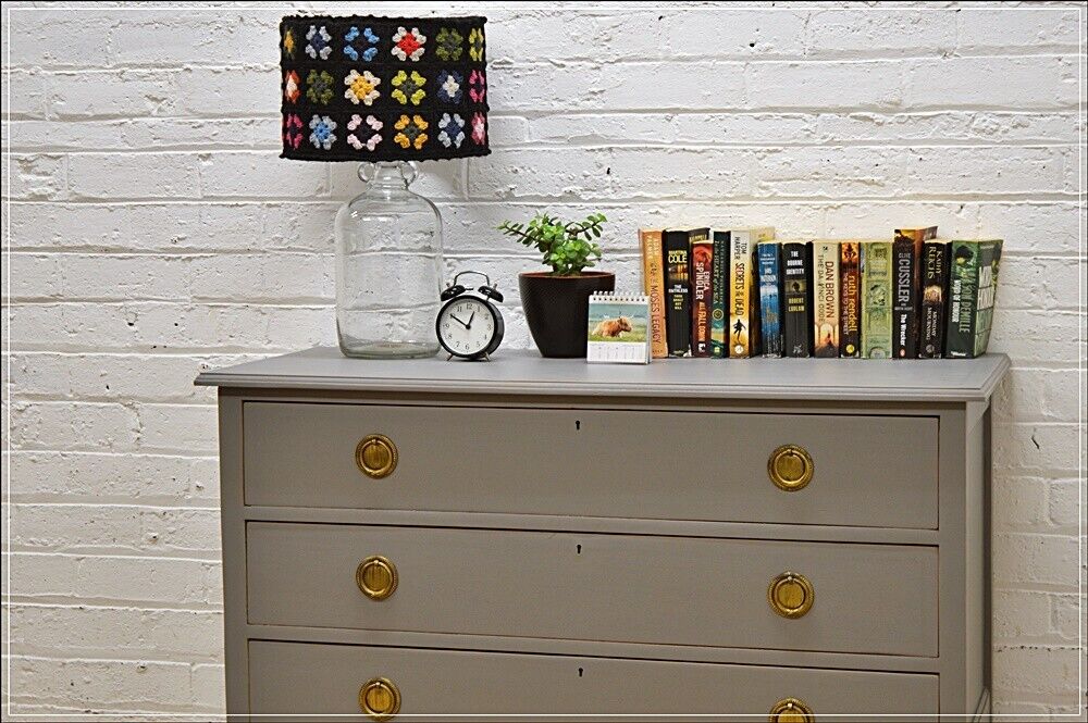 vintage chest of drawers on castors greyish retro wash stand DELIVERY