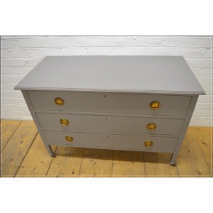 vintage chest of drawers on castors greyish retro wash stand DELIVERY