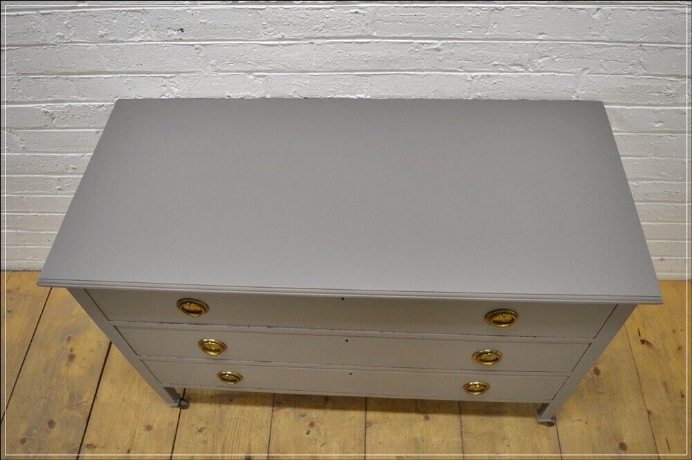 vintage chest of drawers on castors greyish retro wash stand DELIVERY