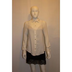 Vintage Joseph White Ribbed Silk Shirt