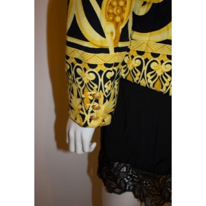 Vintage Mondi , Yellow and Black Versace style Jacket