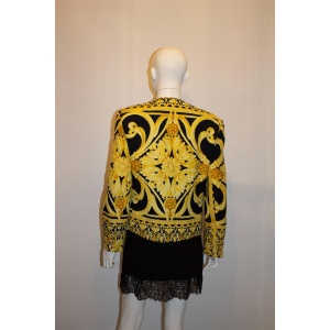 Vintage Mondi , Yellow and Black Versace style Jacket