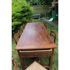 Antique French Cherrywood Farmhouse Provincial Table