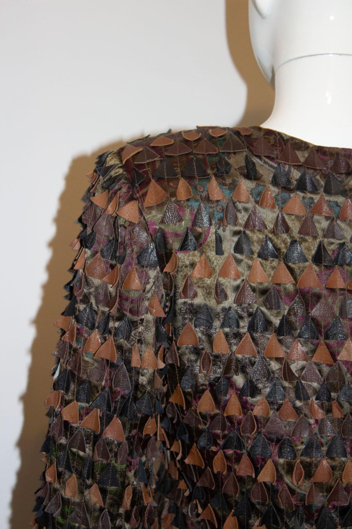 Vintage Silk and Leather Jacket by Blank London