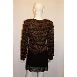 Vintage Silk and Leather Jacket by Blank London