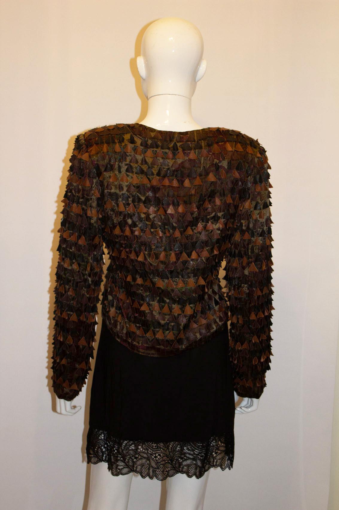 Vintage Silk and Leather Jacket by Blank London