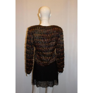 Vintage Silk and Leather Jacket by Blank London