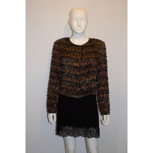 Vintage Silk and Leather Jacket by Blank London