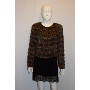 Vintage Silk and Leather Jacket by Blank London