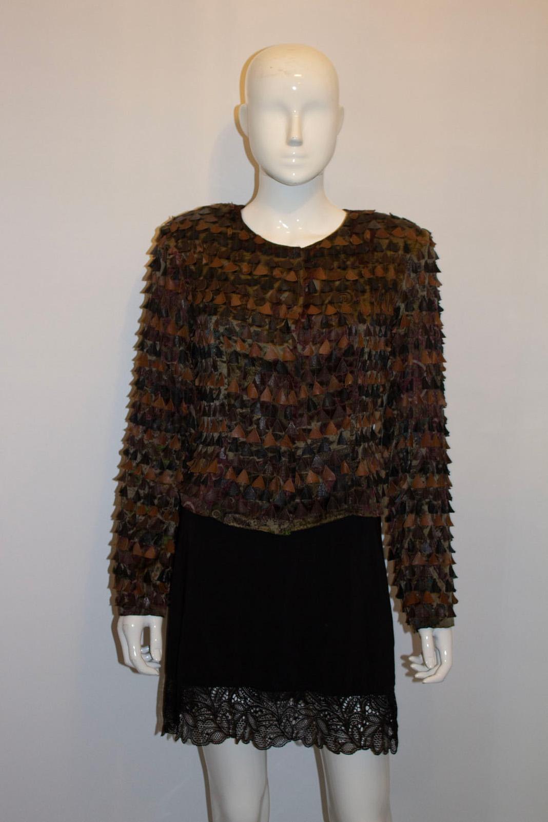 Vintage Silk and Leather Jacket by Blank London
