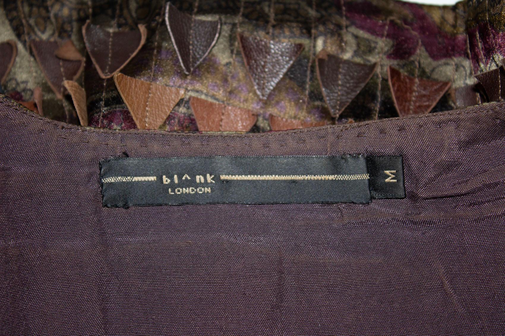 Vintage Silk and Leather Jacket by Blank London