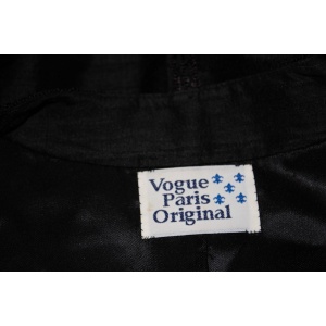 Vintage Vogue Paris Original Black Silk Evening Jacket