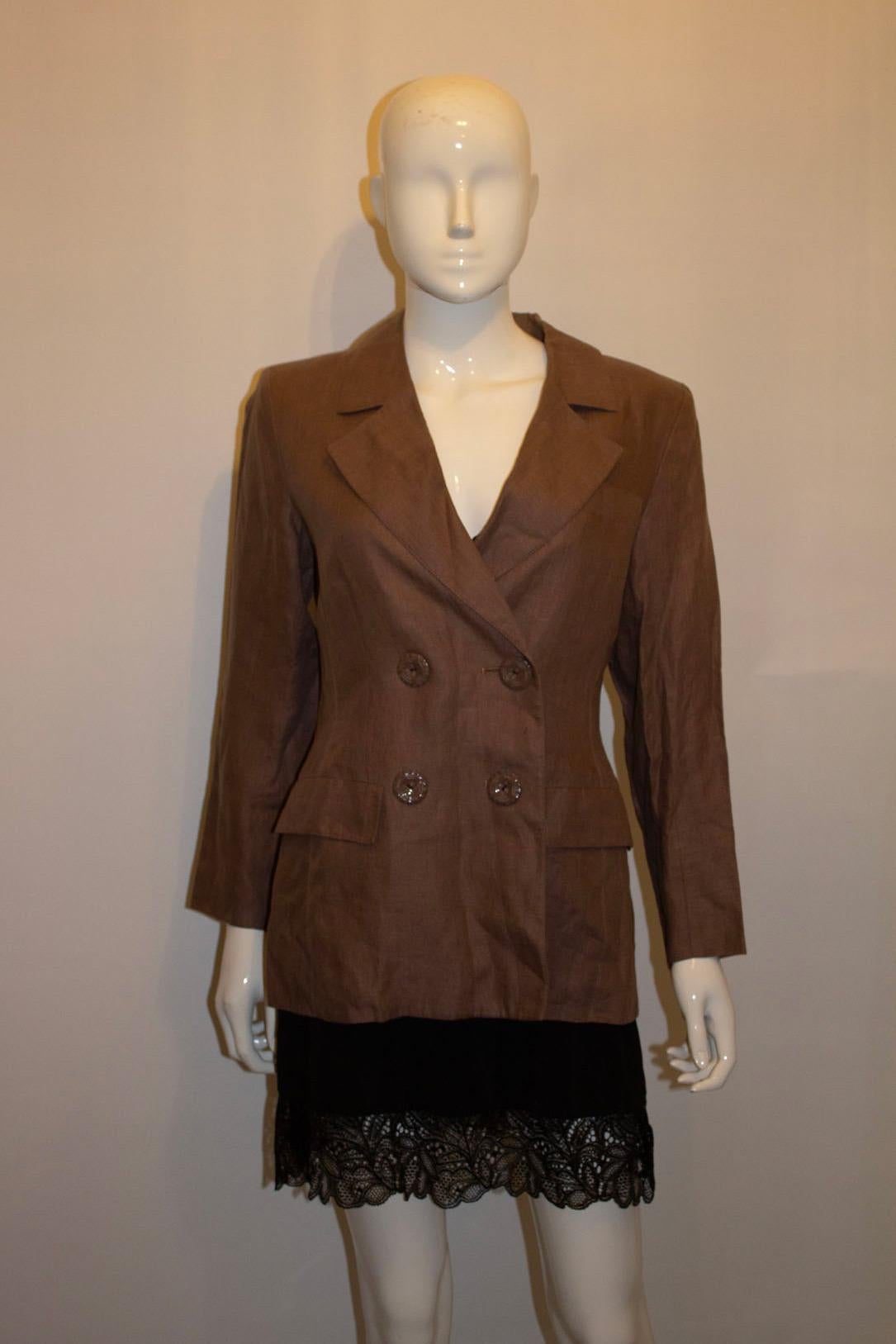 Vintage Yves Saint Laurent Rive Gauche Linen Jacket