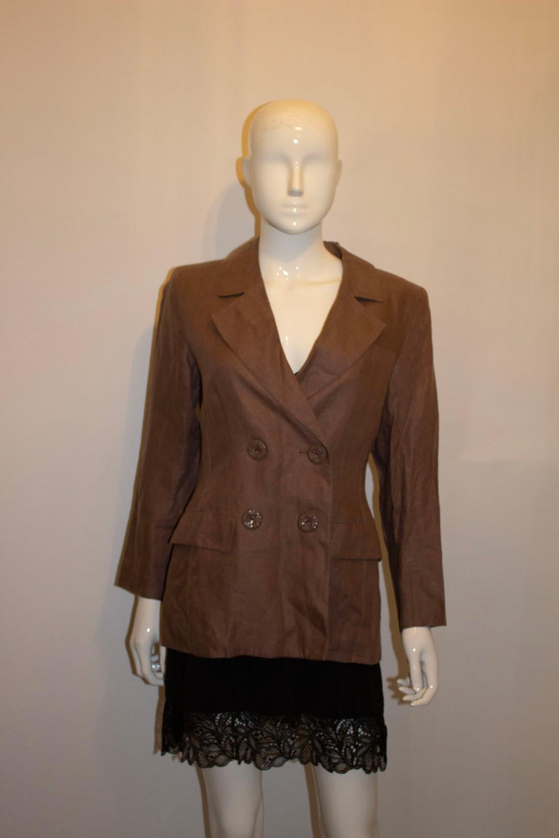 Vintage Yves Saint Laurent Rive Gauche Linen Jacket