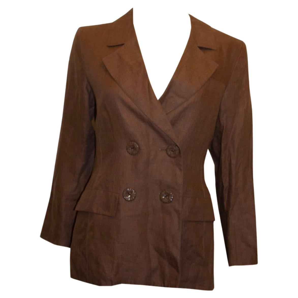 Vintage Yves Saint Laurent Rive Gauche Linen Jacket