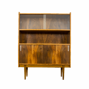 Walnut Display Cabinet, Bytomskie Fabryki Mebli, Poland, 1960's