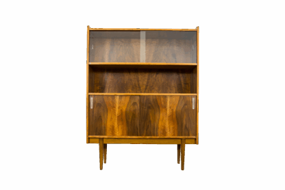 Walnut Display Cabinet, Bytomskie Fabryki Mebli, Poland, 1960's