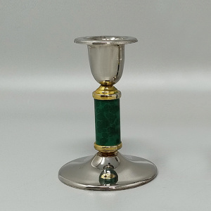 1960s Gorgeous Pair of Green Candle Holders. Made in France