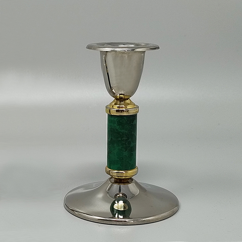 1960s Gorgeous Pair of Green Candle Holders. Made in France